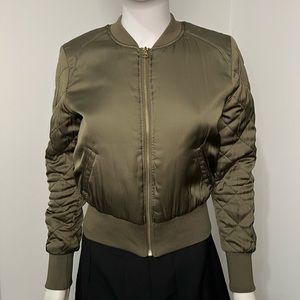H&M bomber jacket olive green